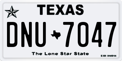 TX license plate DNU7047