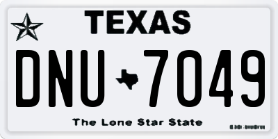 TX license plate DNU7049