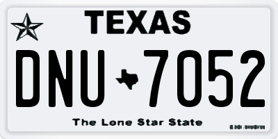 TX license plate DNU7052