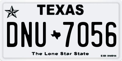TX license plate DNU7056