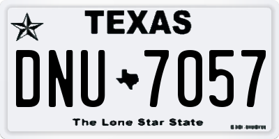 TX license plate DNU7057