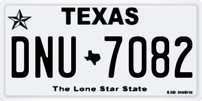TX license plate DNU7082