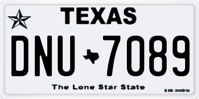 TX license plate DNU7089