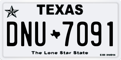 TX license plate DNU7091
