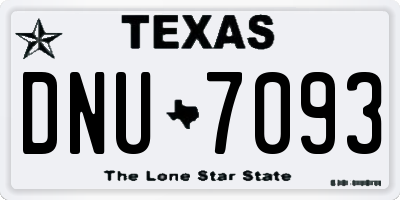 TX license plate DNU7093