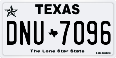 TX license plate DNU7096