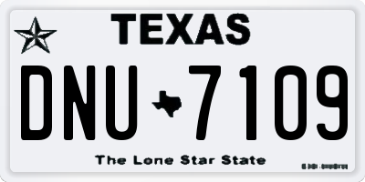 TX license plate DNU7109