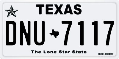 TX license plate DNU7117