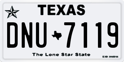 TX license plate DNU7119