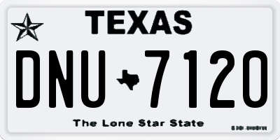 TX license plate DNU7120