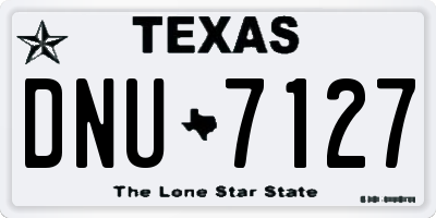 TX license plate DNU7127