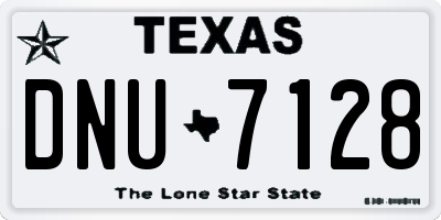 TX license plate DNU7128