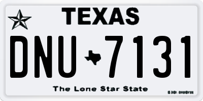 TX license plate DNU7131