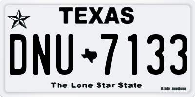 TX license plate DNU7133