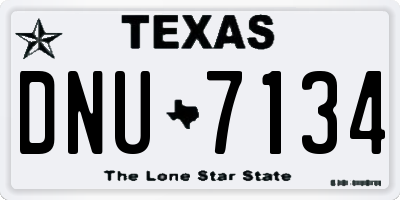 TX license plate DNU7134