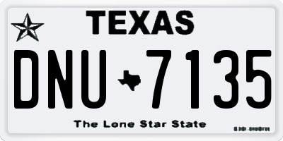 TX license plate DNU7135