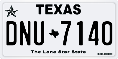 TX license plate DNU7140