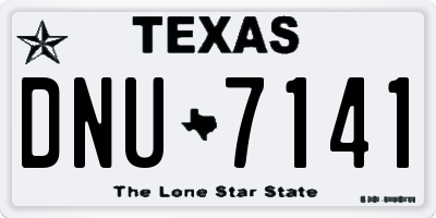 TX license plate DNU7141