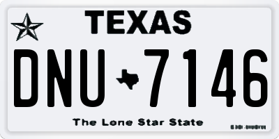 TX license plate DNU7146