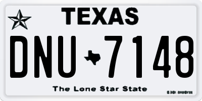 TX license plate DNU7148