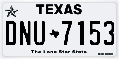 TX license plate DNU7153