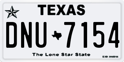 TX license plate DNU7154