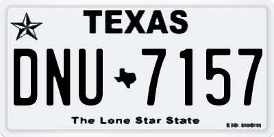 TX license plate DNU7157