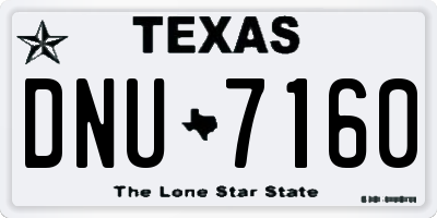 TX license plate DNU7160