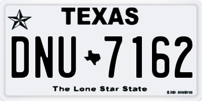 TX license plate DNU7162