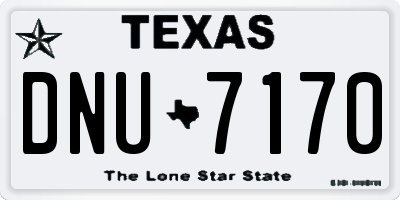 TX license plate DNU7170