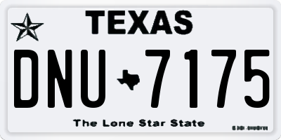 TX license plate DNU7175