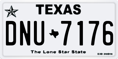 TX license plate DNU7176