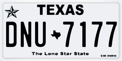 TX license plate DNU7177