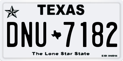 TX license plate DNU7182