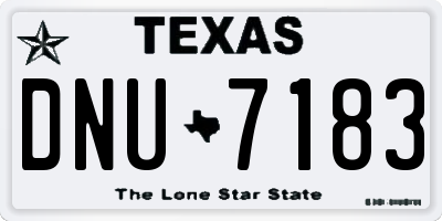TX license plate DNU7183