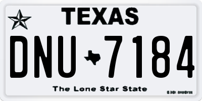 TX license plate DNU7184