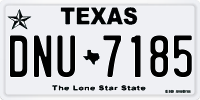 TX license plate DNU7185