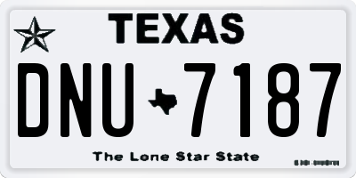 TX license plate DNU7187