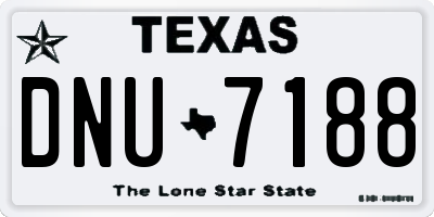 TX license plate DNU7188