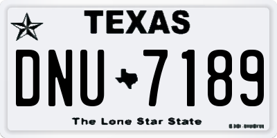 TX license plate DNU7189