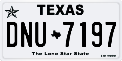 TX license plate DNU7197