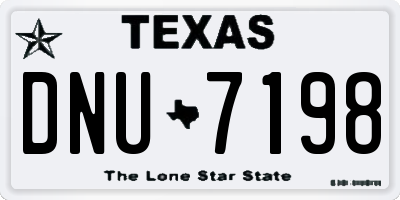TX license plate DNU7198