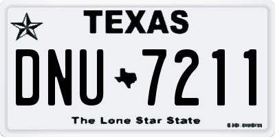 TX license plate DNU7211