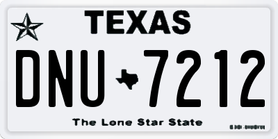 TX license plate DNU7212