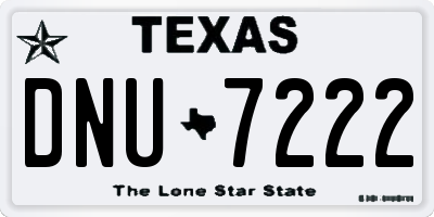 TX license plate DNU7222