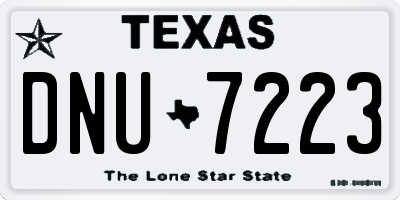 TX license plate DNU7223