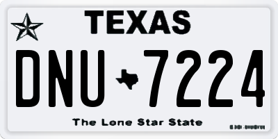 TX license plate DNU7224