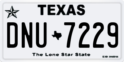 TX license plate DNU7229