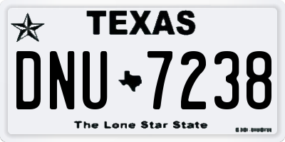TX license plate DNU7238