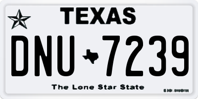 TX license plate DNU7239